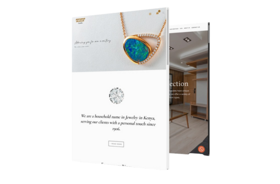 Web design Mockups mockup of some websites designed and developed by Hussein Swaleh - Web design services in Mombasa, Kenya